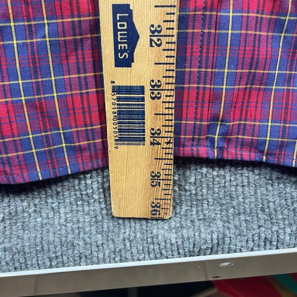 Cinch Button Down Western Shirt Men's XL Red/Green Plaid Long Sleeve Cowboy - Picture 9 of 11